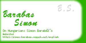 barabas simon business card